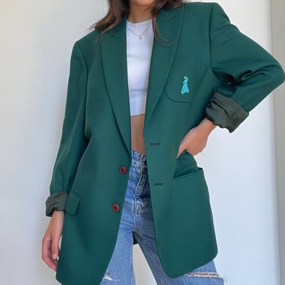 Vintage Versace Green Blazer - Picture 1 of 10